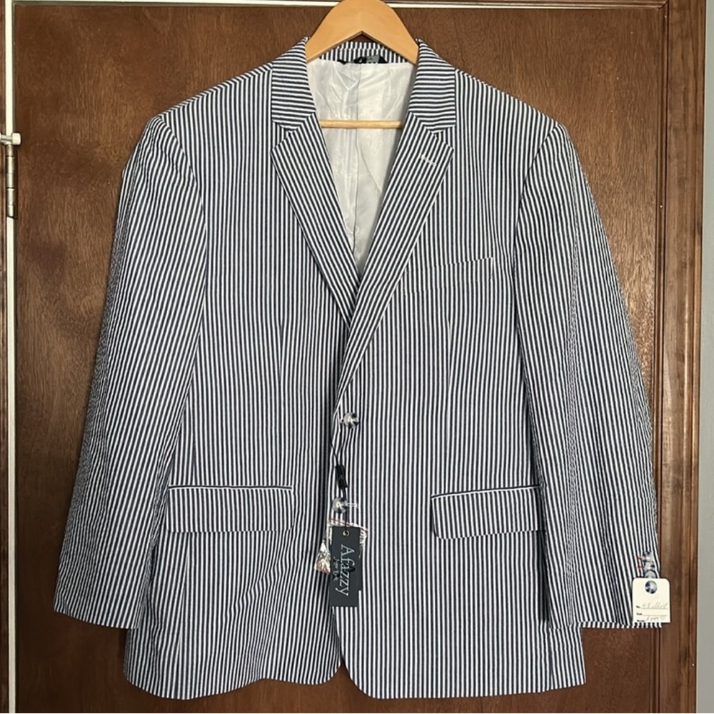 NWT Afazzy Seersucker 46R Blazer